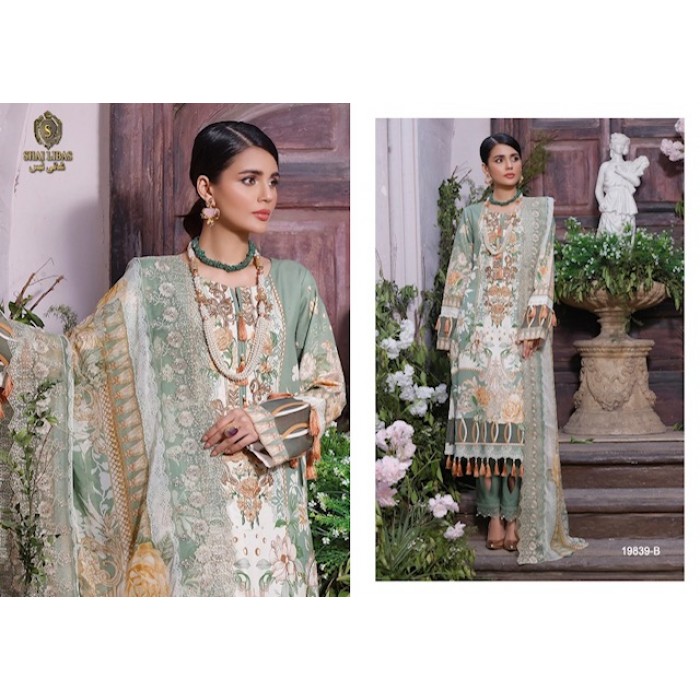 Shai Libaas Jade Pure Cambric Cotton Pakistani Salwar Suits